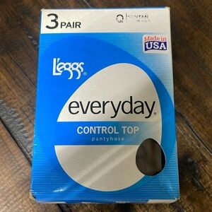 Leggs Everyday Control Top Pantyhose Suntan 3 Pair NWOT